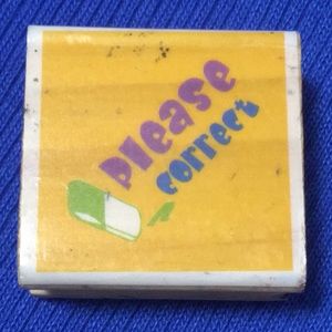 Please Correct” Wood Mount Rubber Stamp